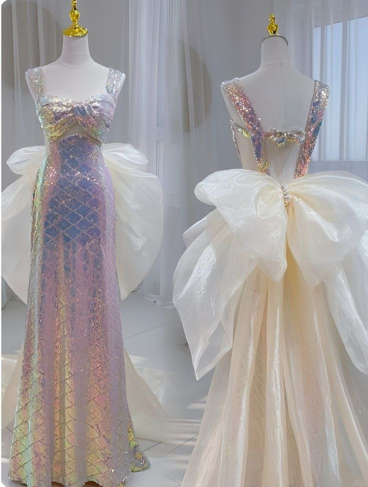 Shiny Pink Sequins Mermaid Long Formal Party Dress Evening Gown MD7477