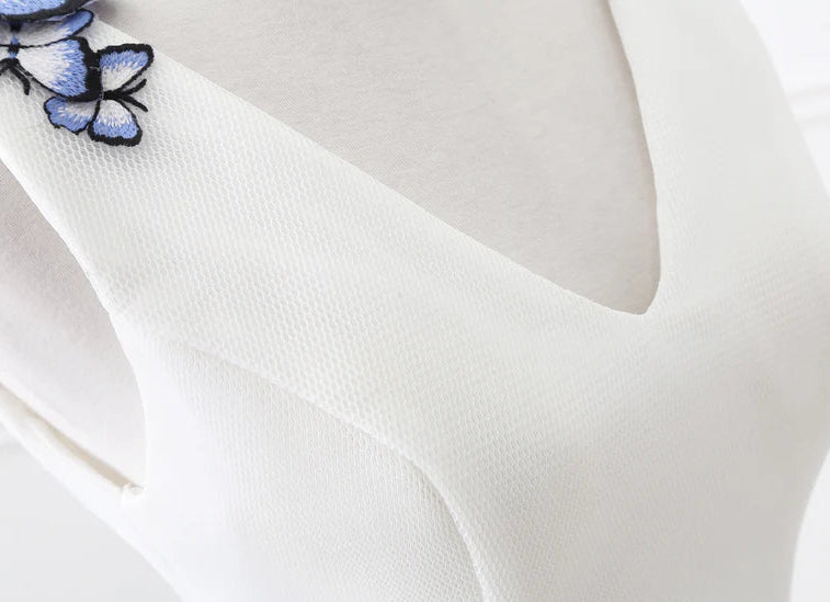 New Homecoming Dress V Neck Butterfly Back to School Outfits Party Dress D7622