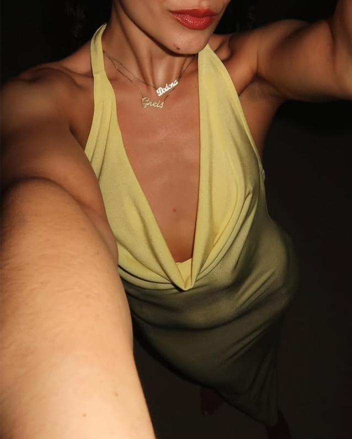 Robe de soirée longue en satin jaune clair, col licou, fourreau, robe d'invitée de mariage, D185