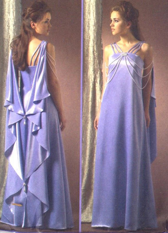 Robe de soirée longue en satin lilas, élégante, coupe trapèze, à bretelles, style vintage, D916