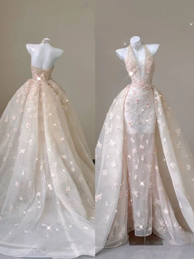 Robe de soirée longue fourreau champagne à col en V et dos nu, robe de bal MD7392