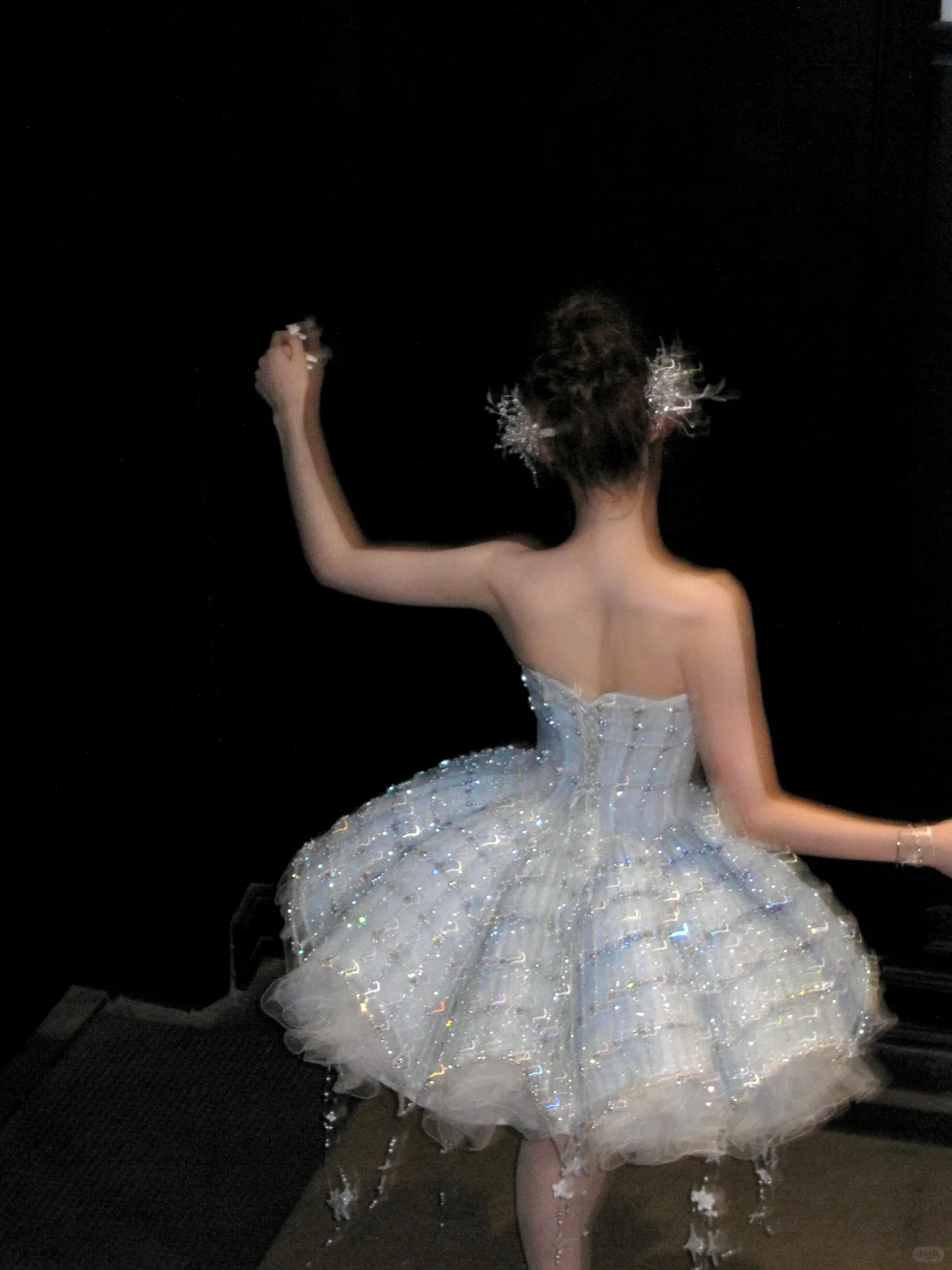 Gorgeous Shiny Light Blue Sequined A-Line Strapless Design Tiered Party Dress Homecoming Dress D1711