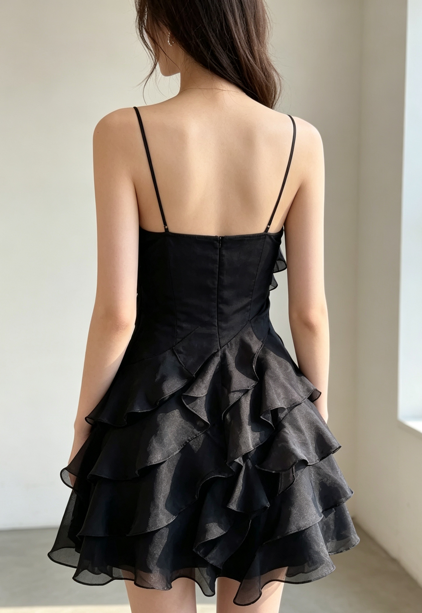 Charming Homecoming Dress Spaghetti Strap Tulle Cascade Back to School Outfits Party Dress D7504