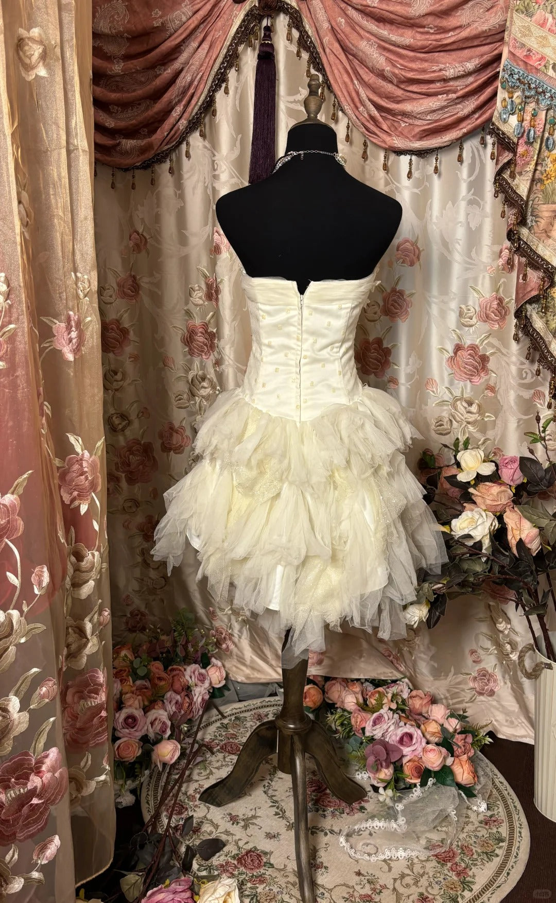 New Homecoming Dress Strapless Fold Flowers Rinestone Lace Prom Dress Back to School Outfits Party Dress D6145