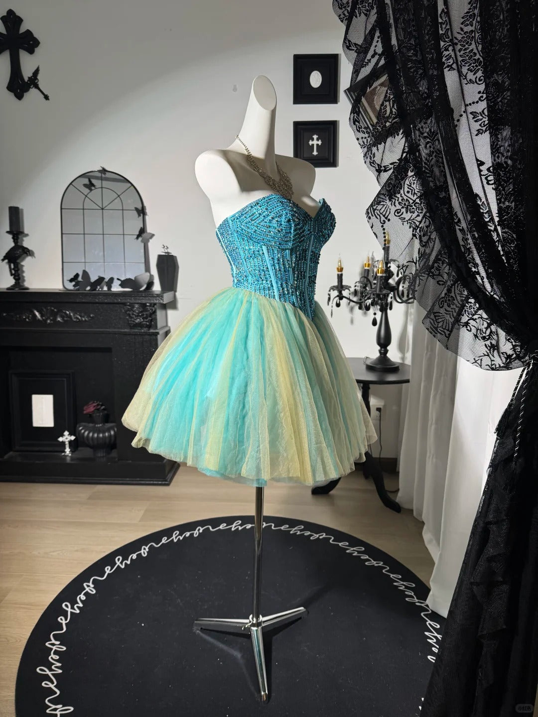 New Homecoming Dress Sweetheart Tulle Beading Back to School Outfits Party Dress Birthday Dress D7650