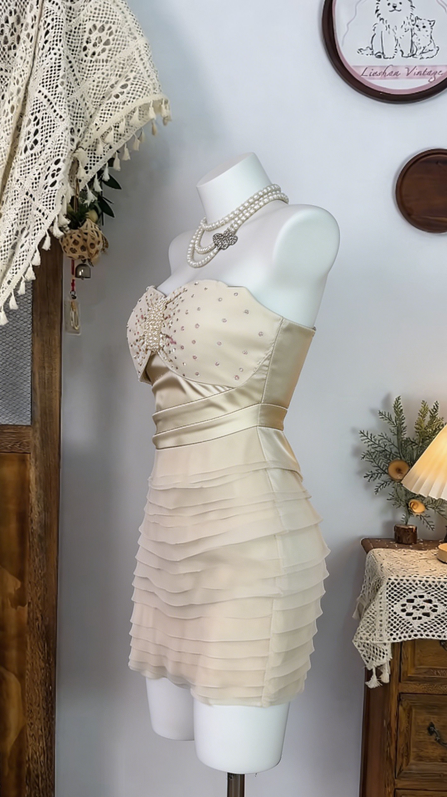 Elegant Homecoming Dress Strapless Rinestone Pleated Back to School Outfits Party Dress D6532