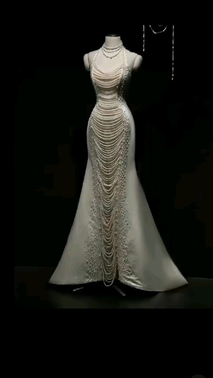 Gorgeous Off Shoulder Mermaid Pearls Chic Wedding Dresses Birthday Outfits, D1189