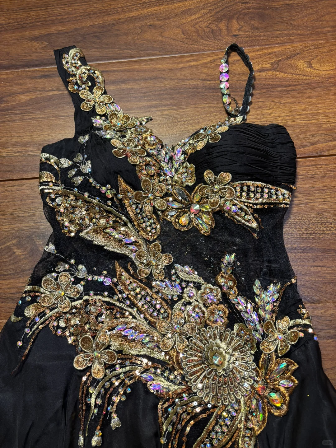Black Straps A-Line Chiffon Appliques Vintage Long Party Dresses Evening Gowns, D1116