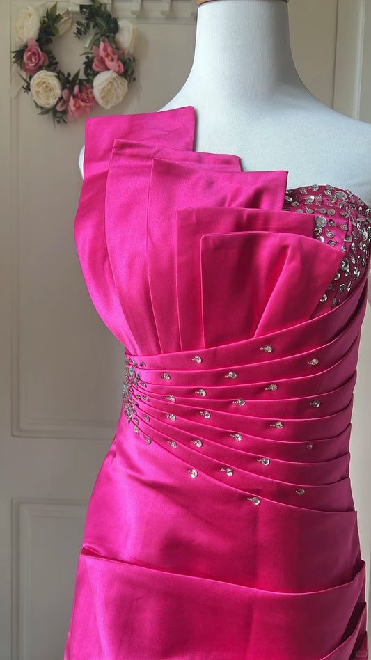 New Homecoming Dress Symmetric Pleated Sequins Back to School Outfits Party Dress D6470