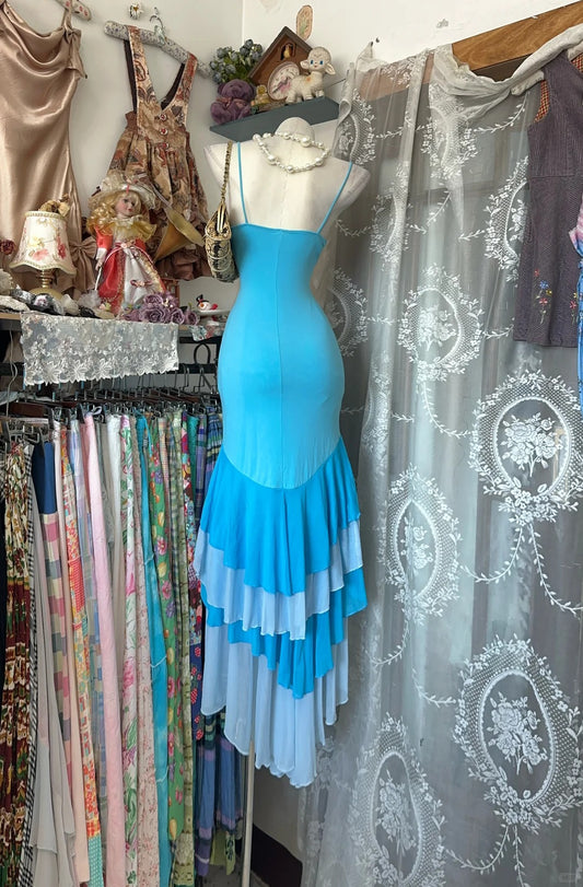 New Homecoming Dress Spaghetti Strap Hi-Lo Tulle Flower Prom Dress Back to School Outfits Party Dress D6180