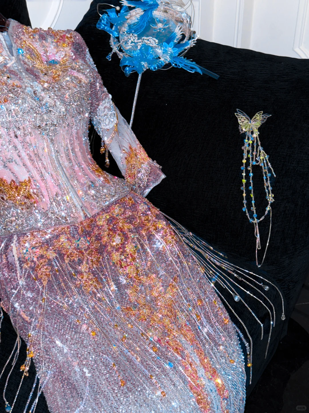 Fashion Sparkling Beaded Sequin Mermaid Elegant Chiffon Evening Dress Prom Dresses D1632