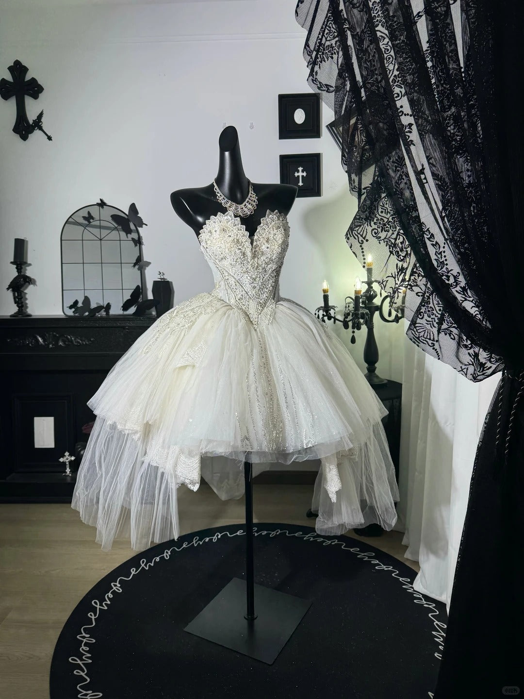 pearl homecoming dress New Sweetheart Tulle Bead Sequins Lace Hi-Lo Back to School Outfits Party Dress Birthday Dress Wedding Dress D7643 Zara - Jacquard Midi Sukienki Size:1.5 Youth and ruffles.