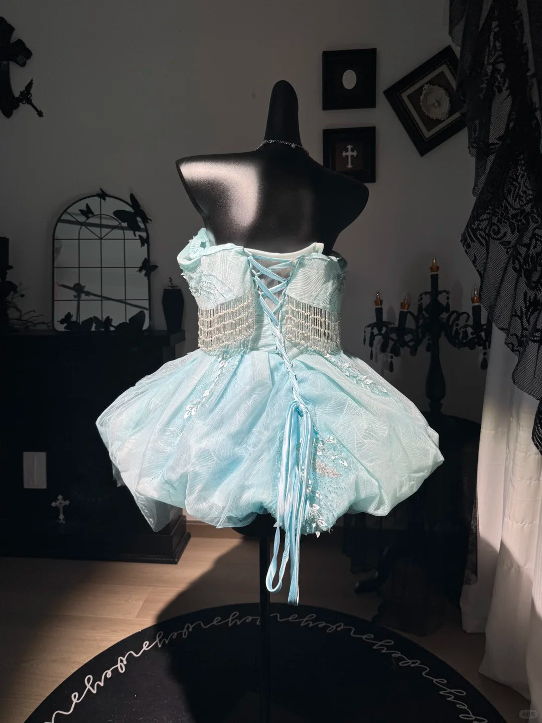 New Homecoming Dress Sweetheart Tull Bead Sequins Pearl Tassel Back to School Outfits Party Dress Birthday Dress D7642