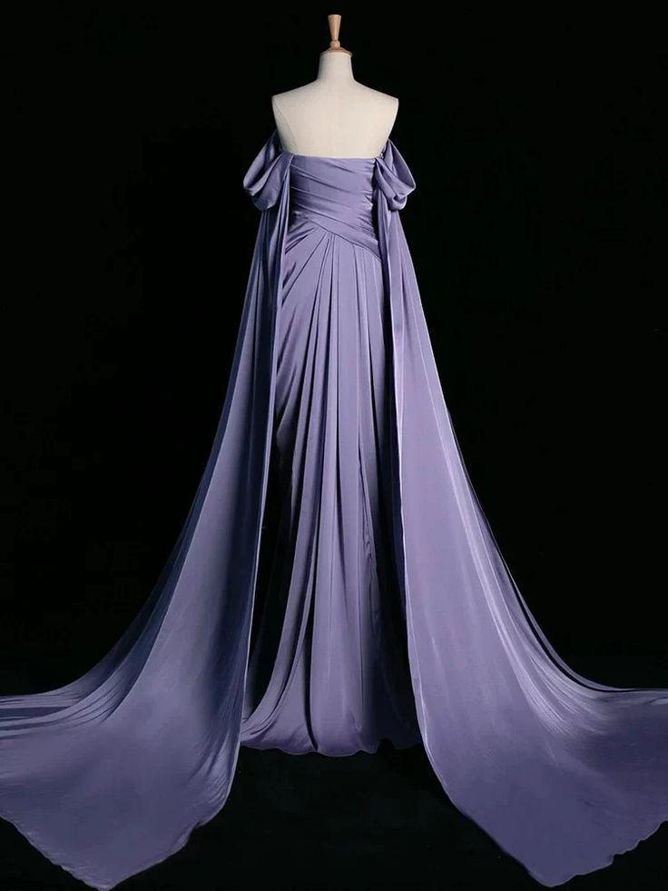 Green Off Shoulder A-Line Satin Long Formal Party Dress MD7348