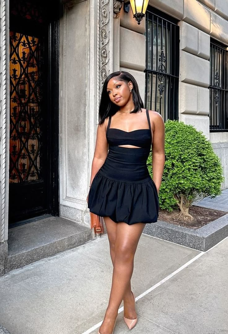 Black Straps A-Line Short Party Dresses Homecoming Dresses Birthday Dress, D1311