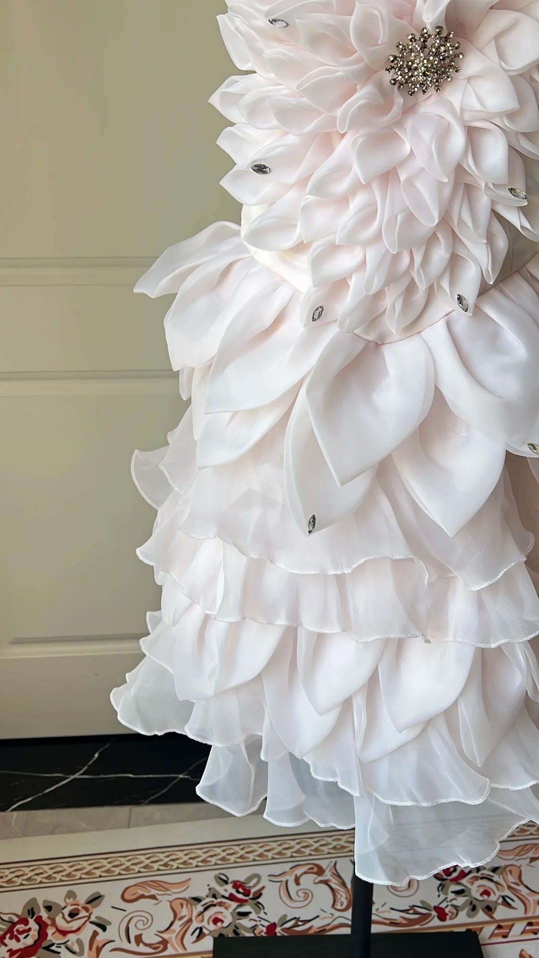 New Homecoming Dress Asymmetric Cascade Rinestone Back to School Outfits Party Dress D6474