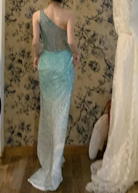 Robe de bal brillante à paillettes et col en cœur, robe de soirée sirène, robe de gala, robe de fête d'anniversaire, D3415