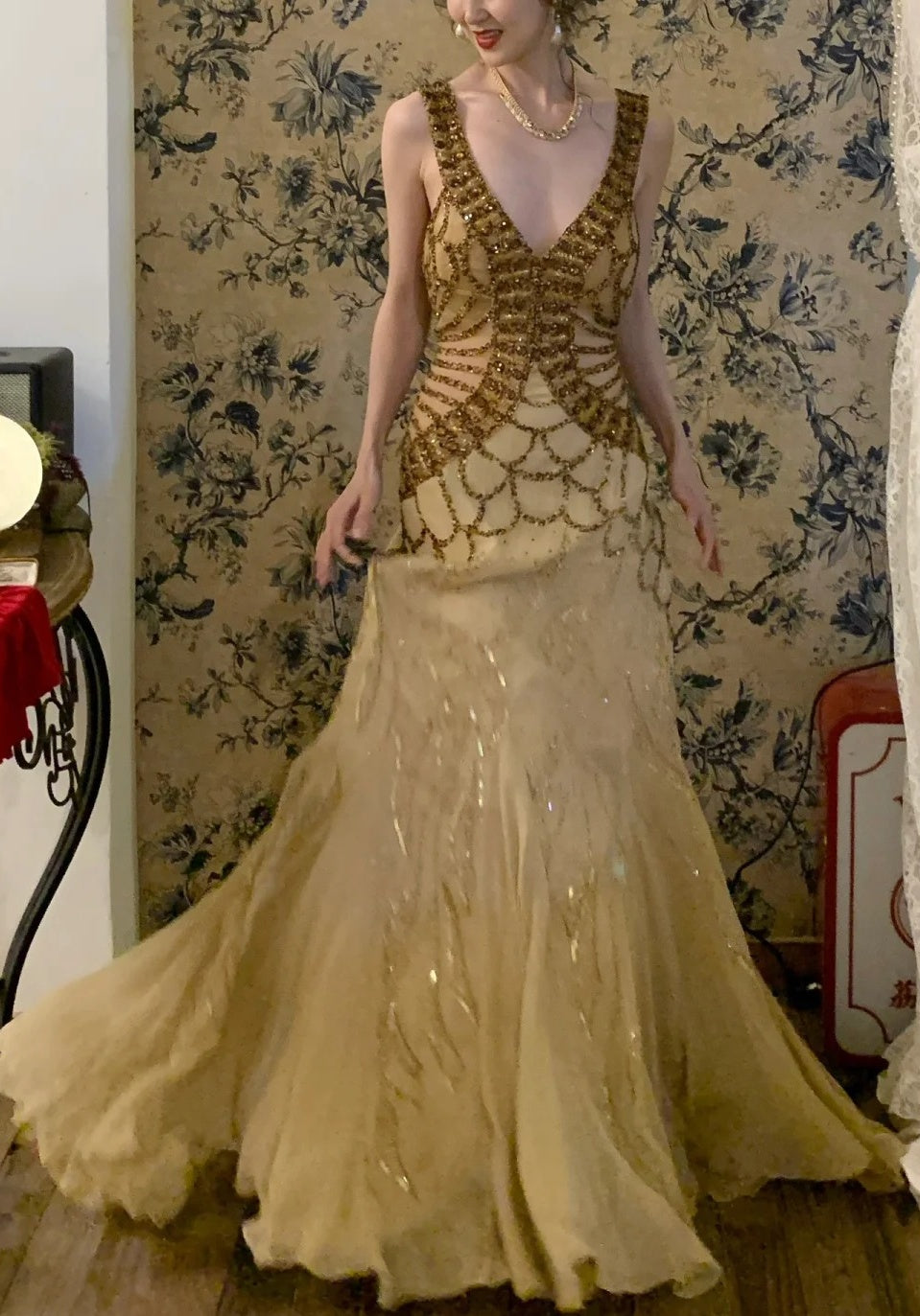 Glänzendes Ballkleid mit herzförmigem Pailletten-Meerjungfrauen-Abendkleid, Galakleid, Geburtstagspartykleid, D3415