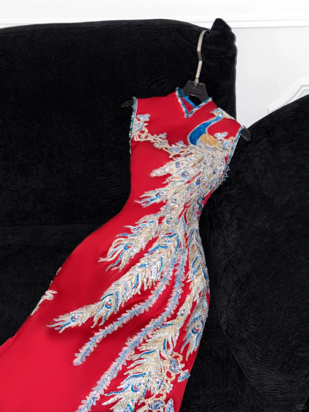 Gorgeous Shiny Red Beaded Sequined Embroidery Design Mermaid Prom Dress Evening Dress D1692