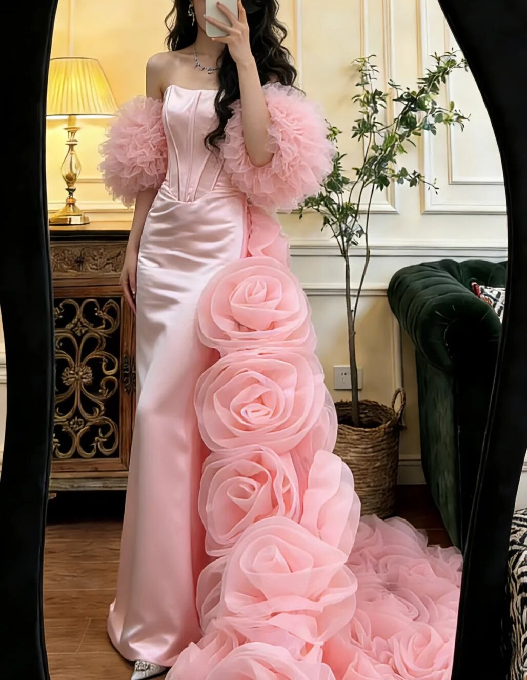 Robe de bal brillante à paillettes et col en cœur, robe de soirée sirène, robe de gala, robe de fête d'anniversaire, D3415