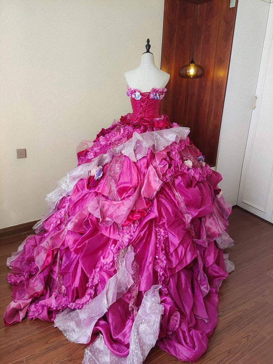 Glänzendes Ballkleid mit herzförmigem Pailletten-Meerjungfrauen-Abendkleid, Galakleid, Geburtstagspartykleid, D3415