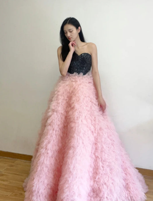 Stunning Prom Dress Sweetheart Pleated Gala Evening Gown Dress Birthday Party Outfits D4876