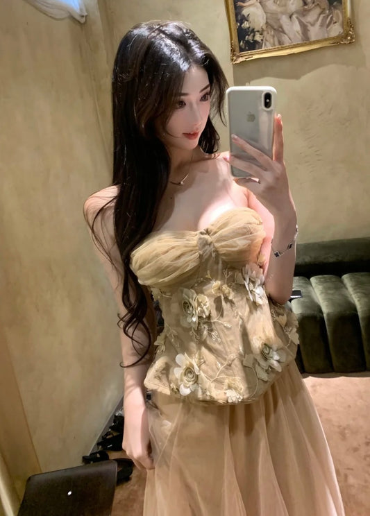Elegant Prom Dress Sweetheart Pleated Tulle Gala Evening Gown Dress Birthday Party Outfits D4879