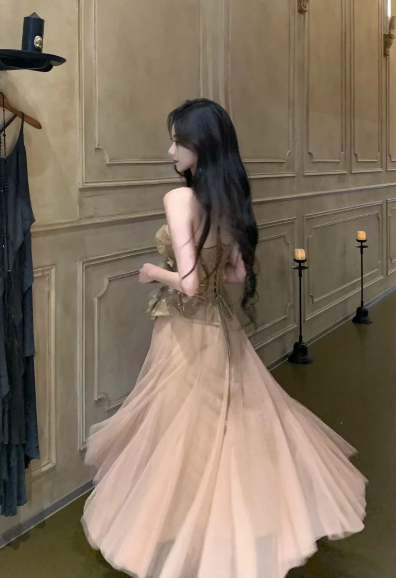 Elegant Prom Dress Sweetheart Pleated Tulle Gala Evening Gown Dress Birthday Party Outfits D4879