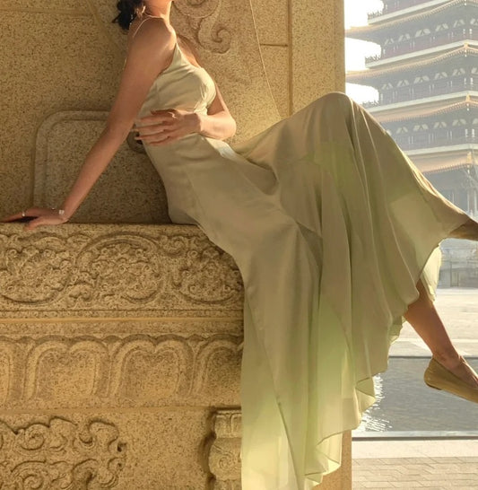 Charming Prom Dress A Line Spaghetti Straps Gala Gown Party Outfits Evening Dress D4936