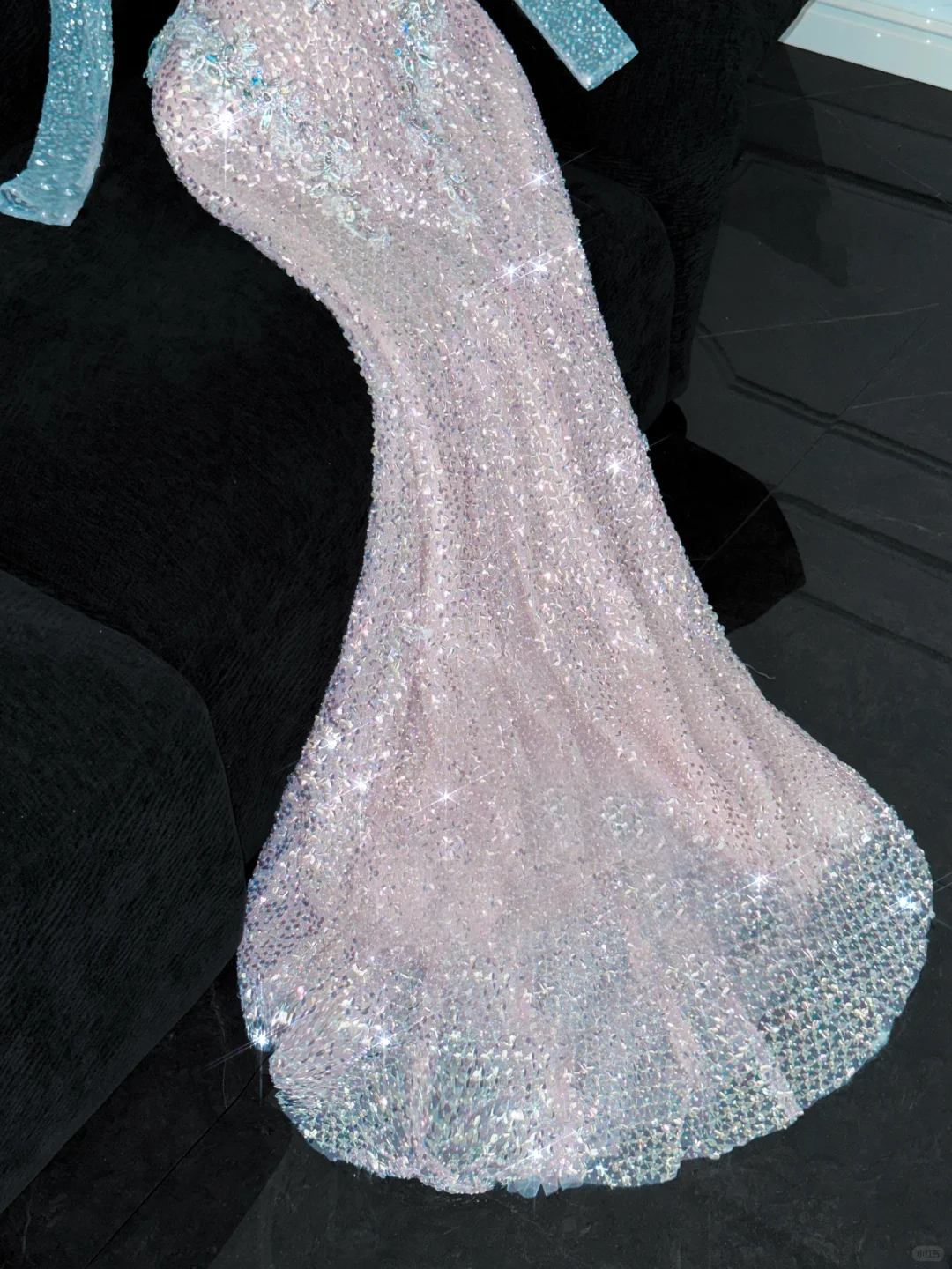 Vintage Shiny Pink Sequined Sweetheart Design Mermaid Prom Dress Evening Dress D1687