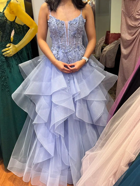 Stunning Prom Dress Spaghetti Straps Pleated Tulle Evening Dresses Gala Gown Birthday Party Outfits D4961