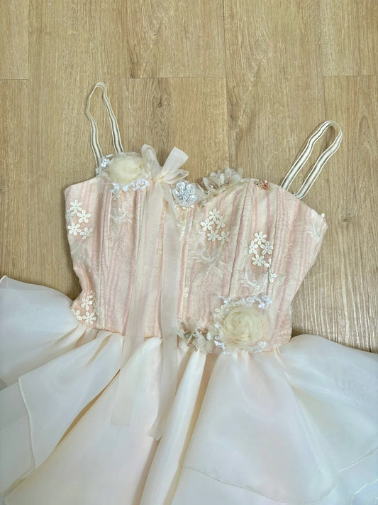 Chic Homecoming Dress Spaghetti Straps Tulle Short Prom Dress Back to School Outfits Birthday Party Dress D4992