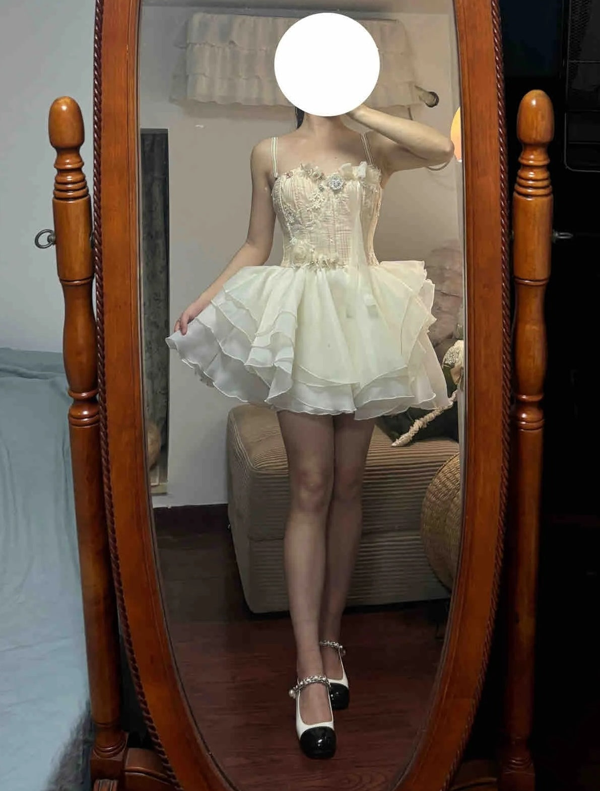 Chic Homecoming Dress Spaghetti Straps Tulle Short Prom Dress Back to School Outfits Birthday Party Dress D4992