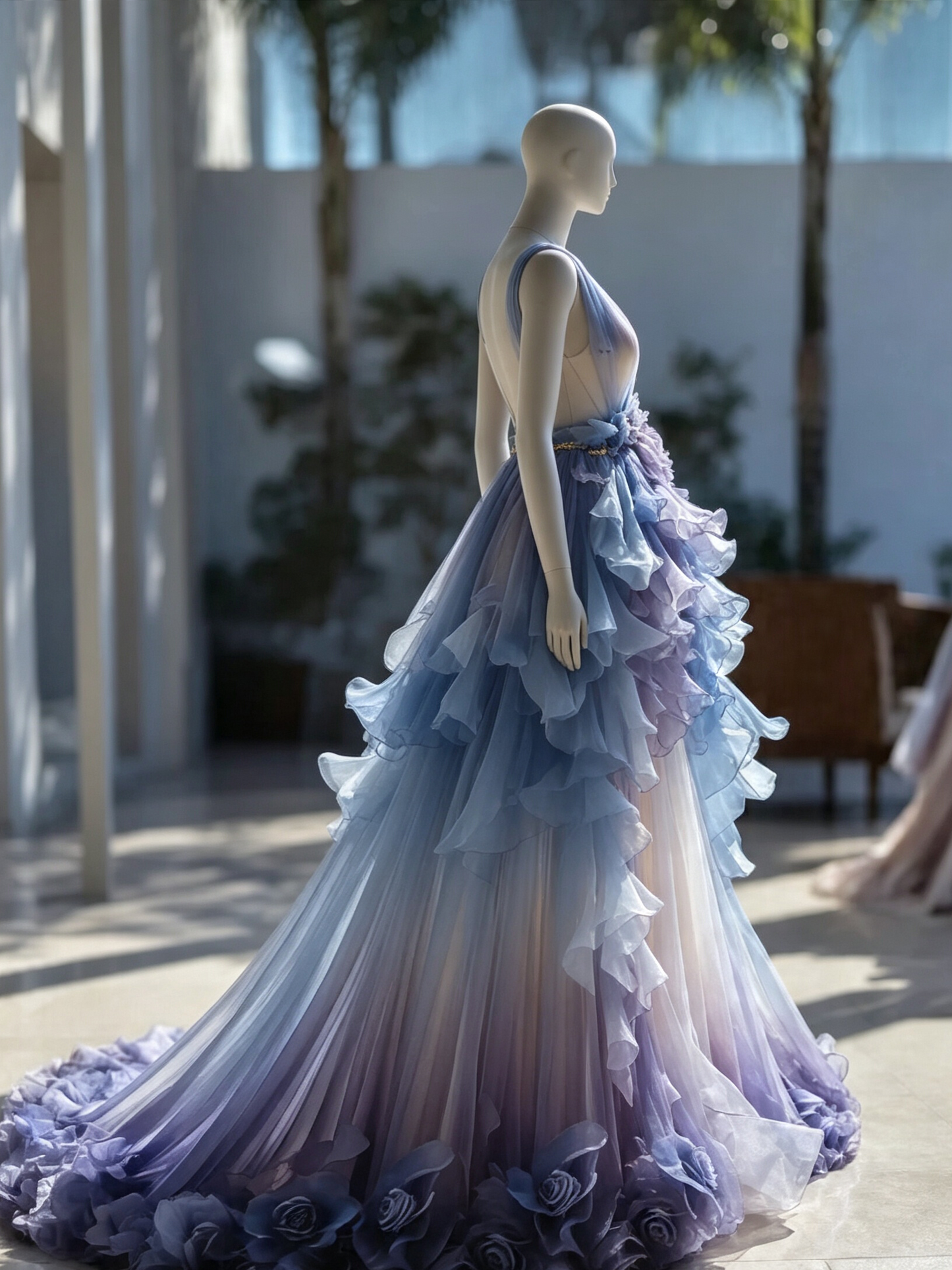 2026 Prom Dress V-neck Pleated Ruffle Gala Gown Birthday Party Outfits Evening Dress D4778