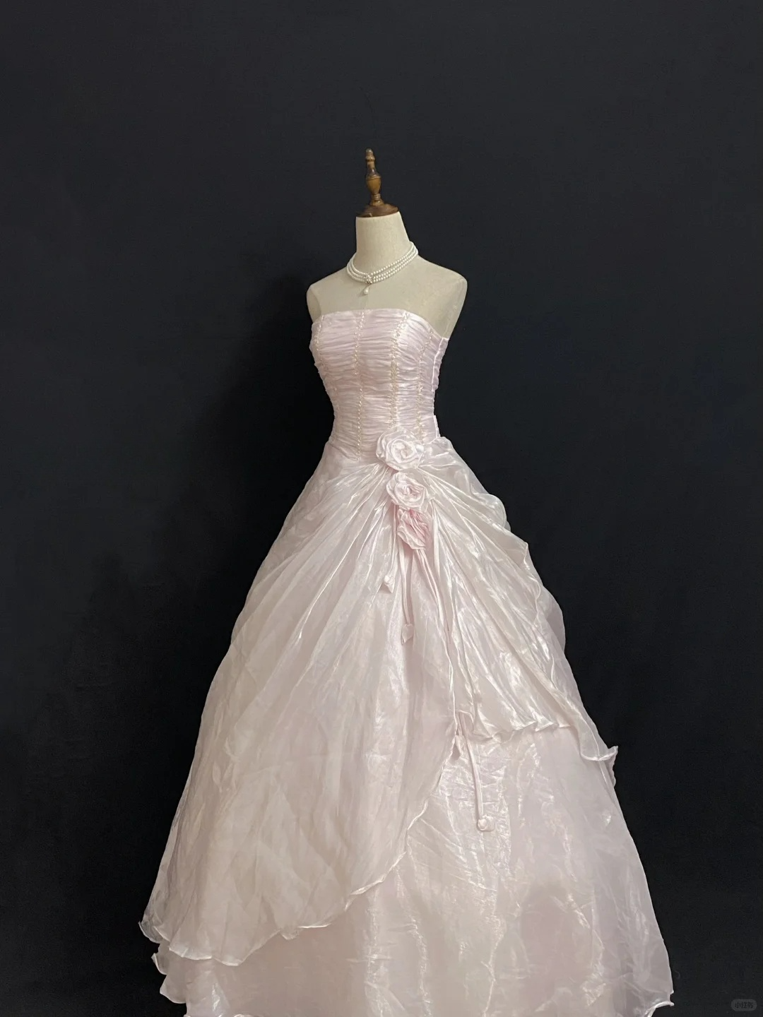 Light Pink Strapless A-Line Birthday Dress Long Evening Party Ball gown, D245
