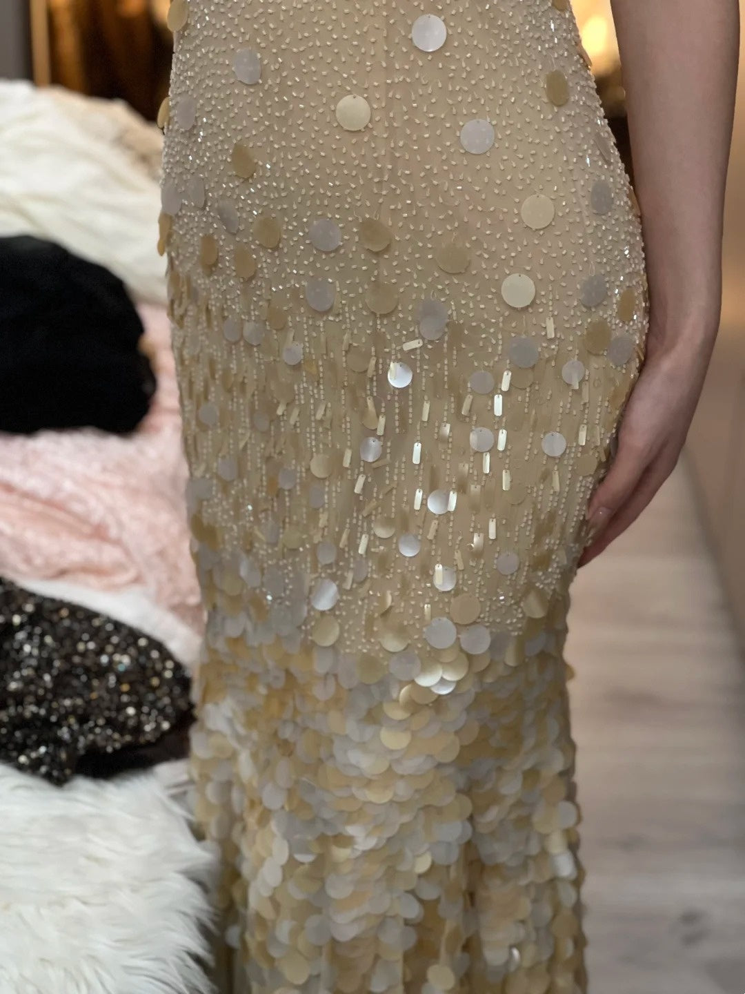 Robe de bal brillante à paillettes et col en cœur, robe de soirée sirène, robe de gala, robe de fête d'anniversaire, D3415