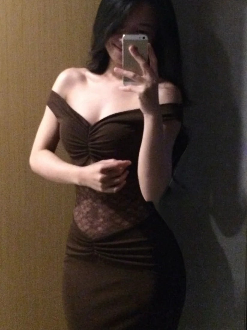 Charming Prom Dress Off Shoulder Pleated Sheath Gala Gown Evening Dress Party Outfits D5033