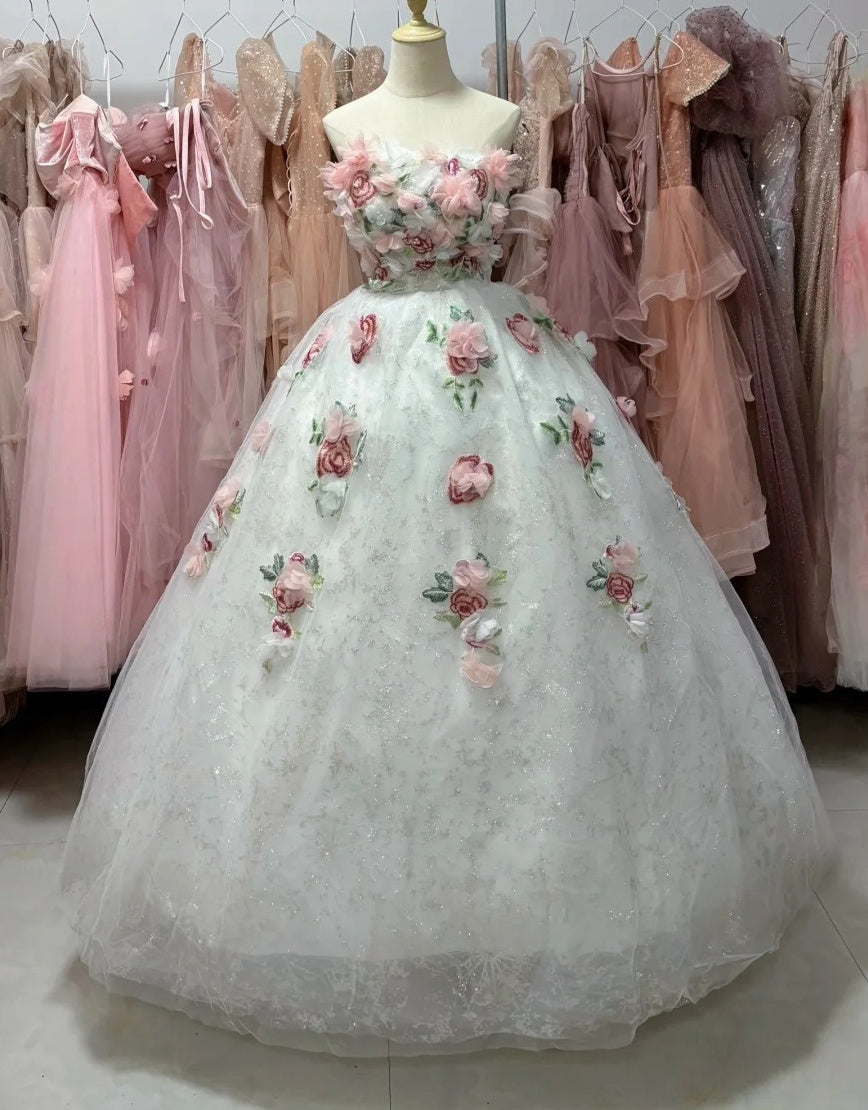 Robe de bal sublime bleu clair, col en V, tulle plissé, robe de soirée, robe de quinceañera, robe de bal D4654