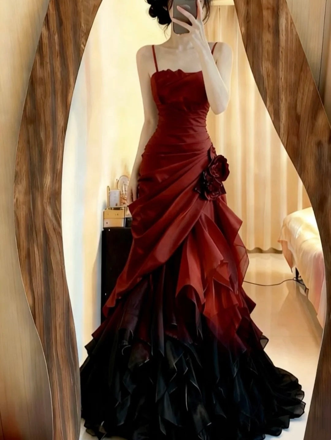 Robe de bal brillante à paillettes et col en cœur, robe de soirée sirène, robe de gala, robe de fête d'anniversaire, D3415