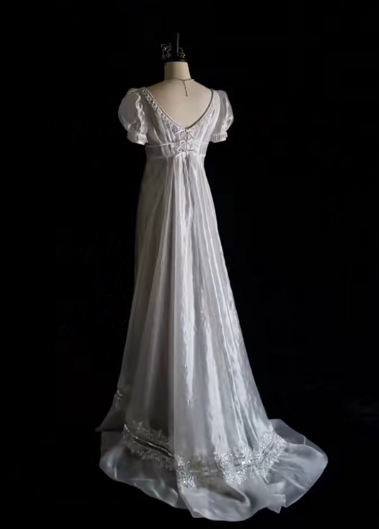 90s Retro Prom Dress Square Neck Imperial Dress Formal Gala Gown Evening Dress Party Outfits D5090