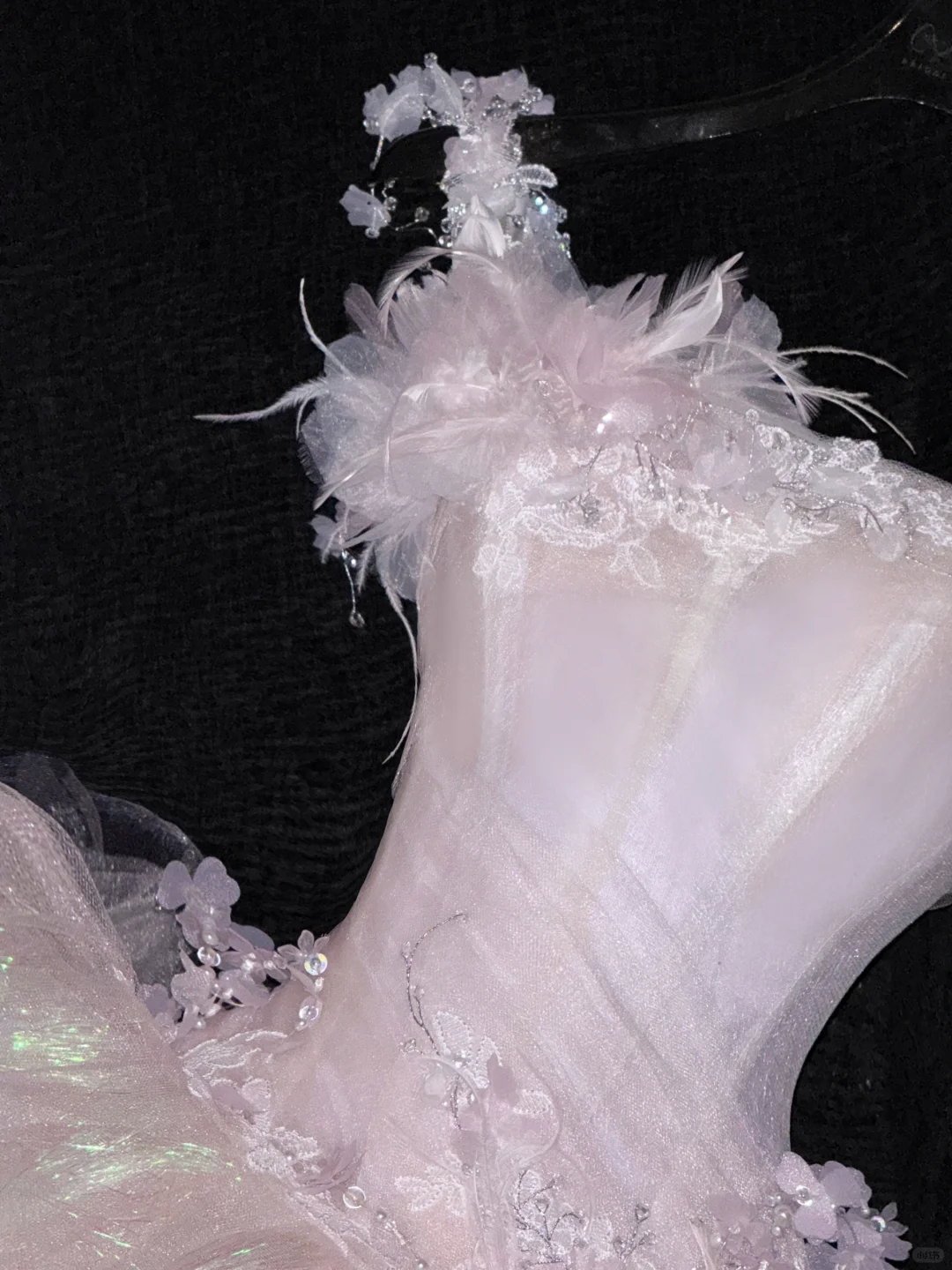 Stunning Pink A-Line Tulle Beaded Long Evening Party Dress Birthday Ball Gown, D981