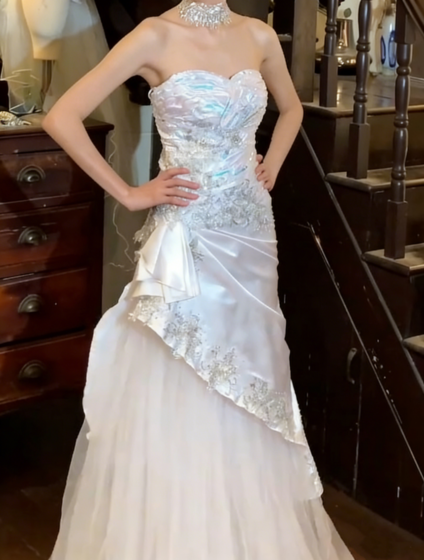 Stunning 90s Prom Dress Sweetheart Pleated Tulle Gala Gown Evening Dress Wedding Dress D5302
