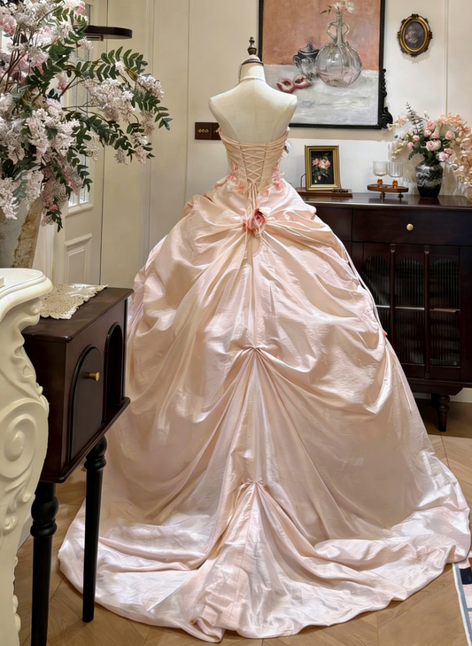 Pretty Ball Gown Sweetheart Pleated Evening Dress Quinceanera Dress 18th Birthday Prom Gown D5324