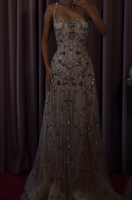 Sparkling Prom Dress A Line Strapless Gala Dress Evening Dress 18th Birthday Gown D5329