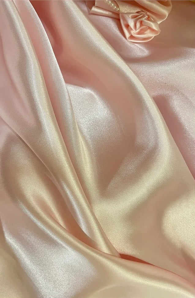 Hübsches Ballkleid Hellrosa Satin Schulterfreies Galakleid Abendkleid Abschlussballkleid D5342