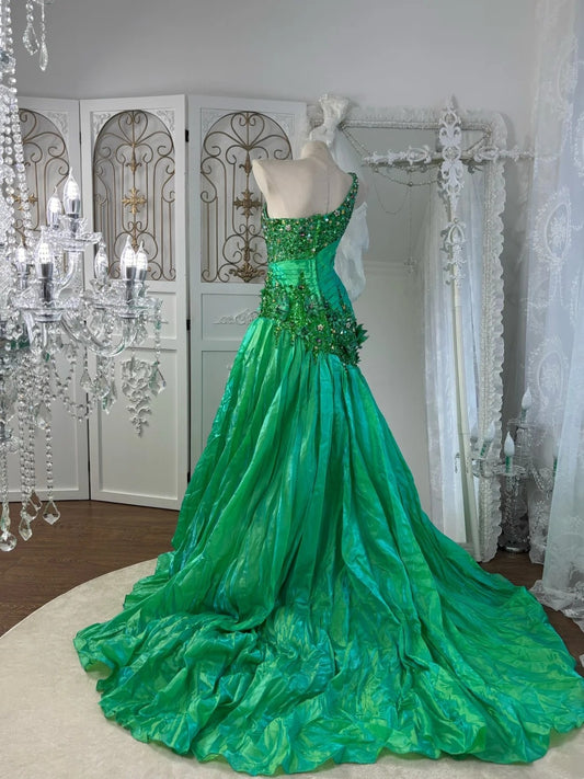 Charming Prom Dress One Shoulder Pleated Gala Dress Evening Dress 18th Birthday Gown D5368
