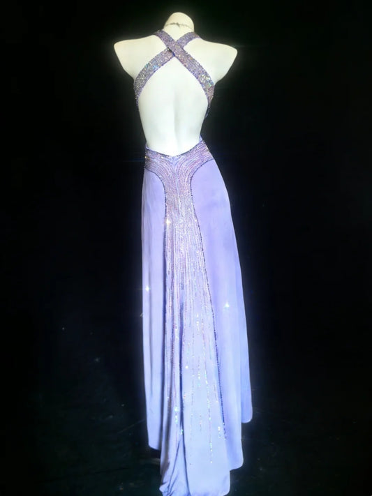 Elegant Prom Dress Straps Pleated Tulle Gala Dress Evening Dress Formal Gown D5421