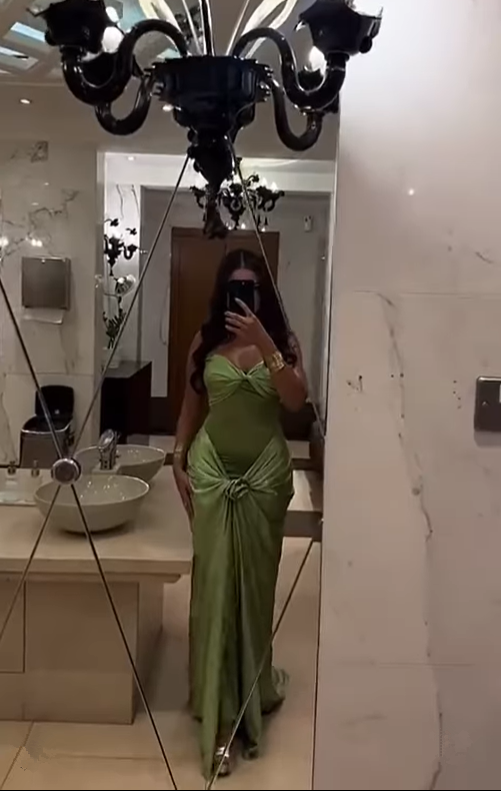 Elegant Green Sweetheart Satin Mermaid Long Formal Party Dress MD7433