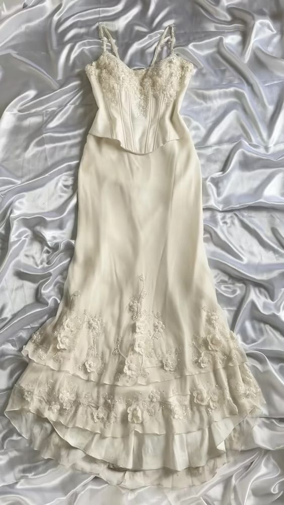 Elegant Ivory 2 Pieces Mermaid Long Party Dress Birthday Outfits MD7496
