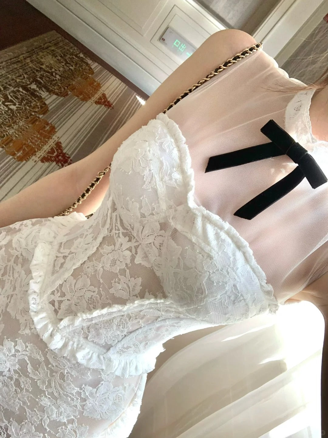 Elegant Homecoming Dress Jewel Lace Dress Back to School Outfits Party Dress D6400